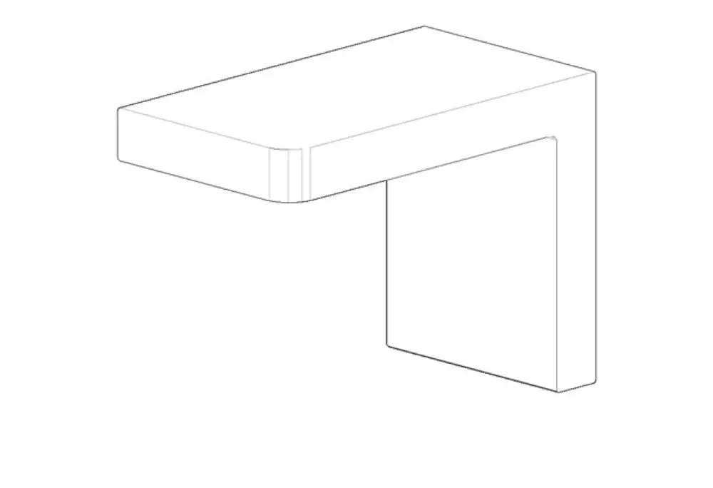 DORNBRACHT Halter für Wannengriff ERSATZTEILE 081798506 45 x 60 x 80 mm Platin gebürstet, 081798506-06 Galeriebild 1